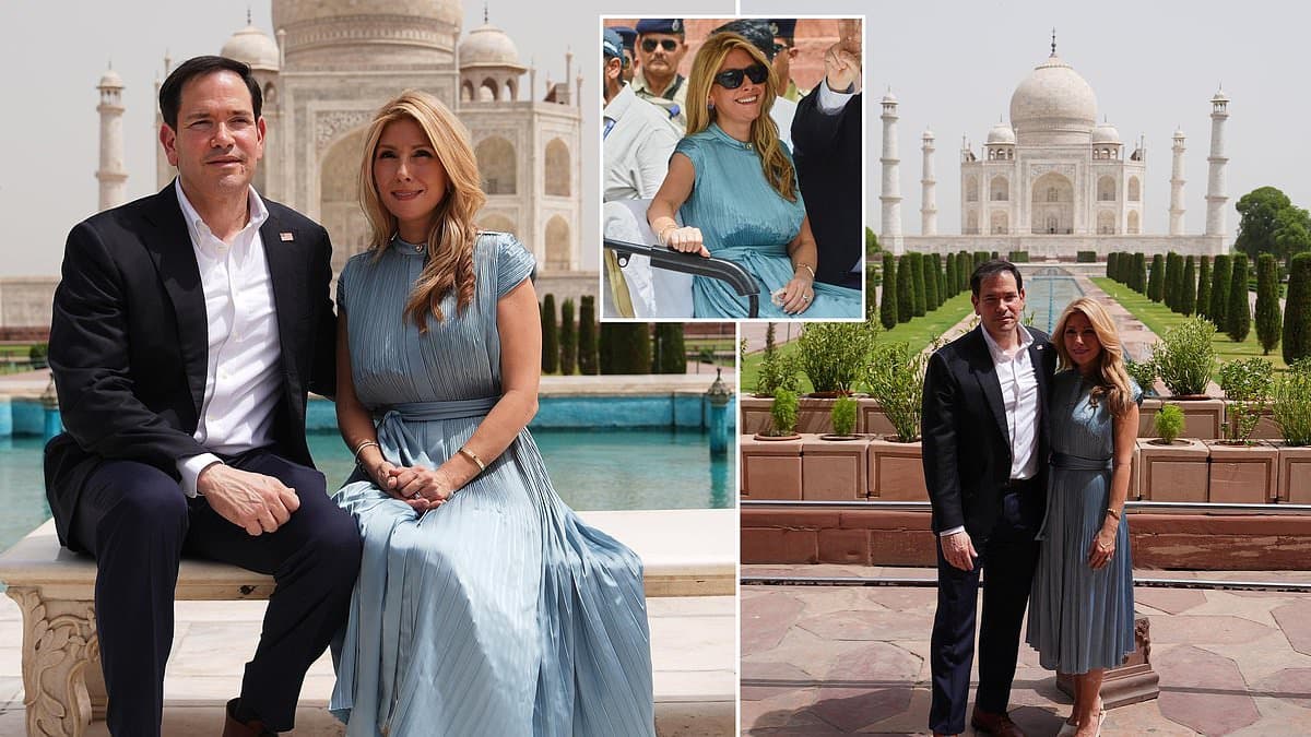 Jeanette Rubio stuns at the Taj Mahal amid First Lady whispers - as Marco scrambles to repair Trump's 'hellhole' rift with India