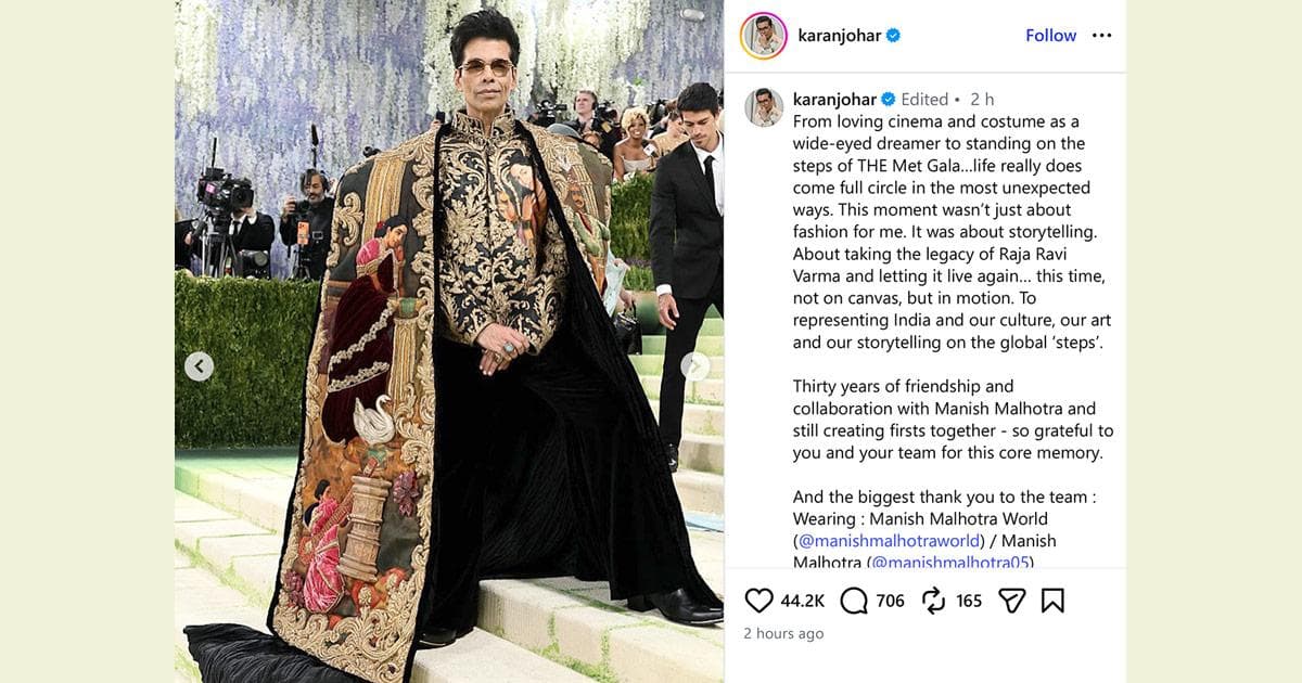 Like Karan Johar's Met Gala Outfit? VOTE!