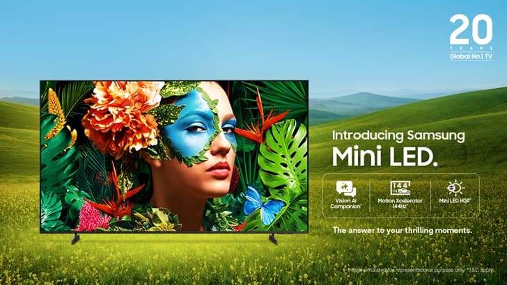 Samsung Unveils Next-Gen Vision AI-Powered Mini LED TVs for Enhanced Viewing in India