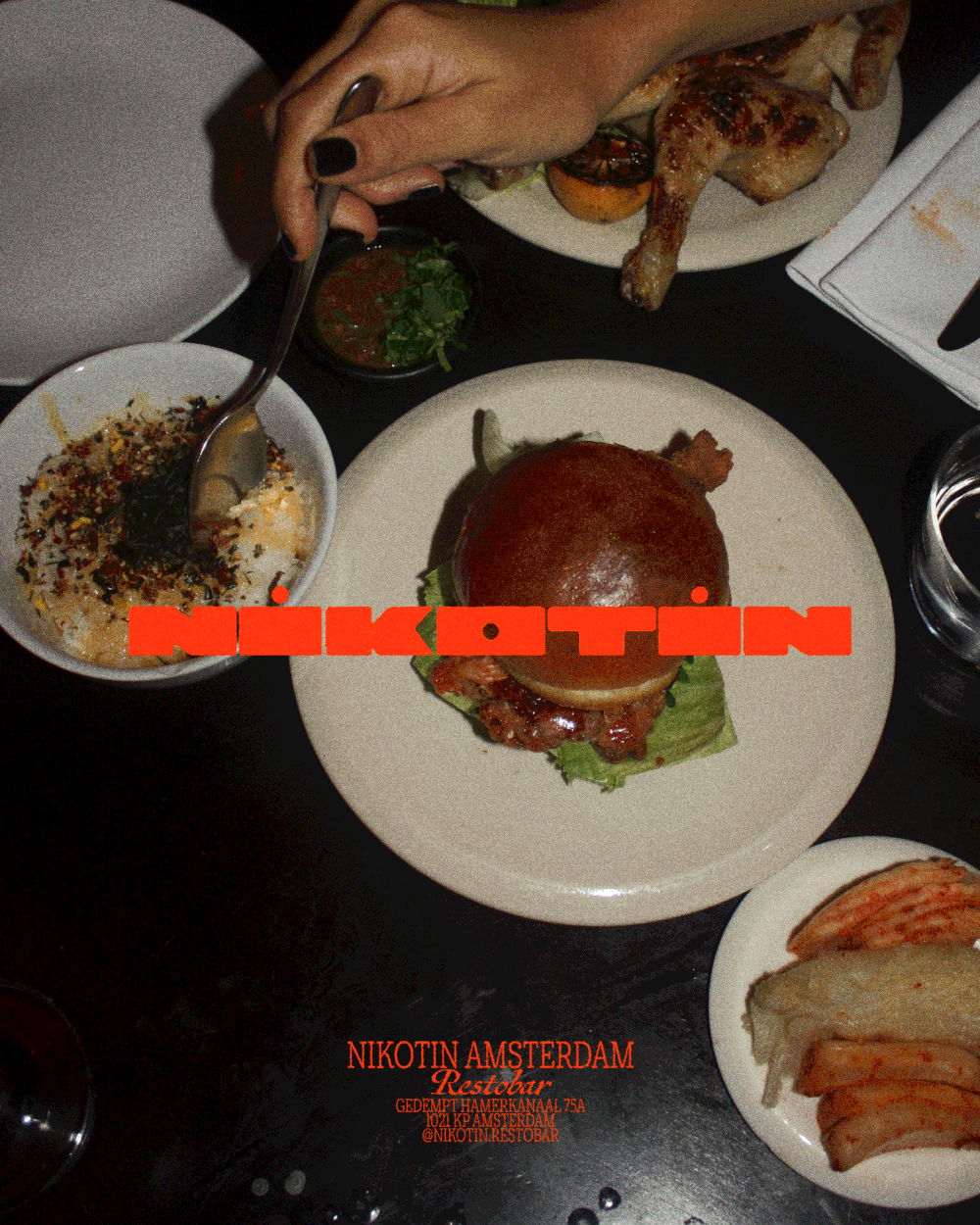 A tobacco factory turned restaurant, Nikotin’s logo takes the shape of a cigarette