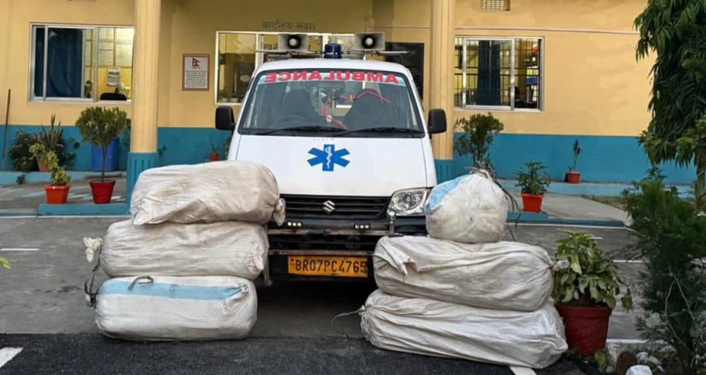 Indian ambulance seized with 148 kg of cannabis