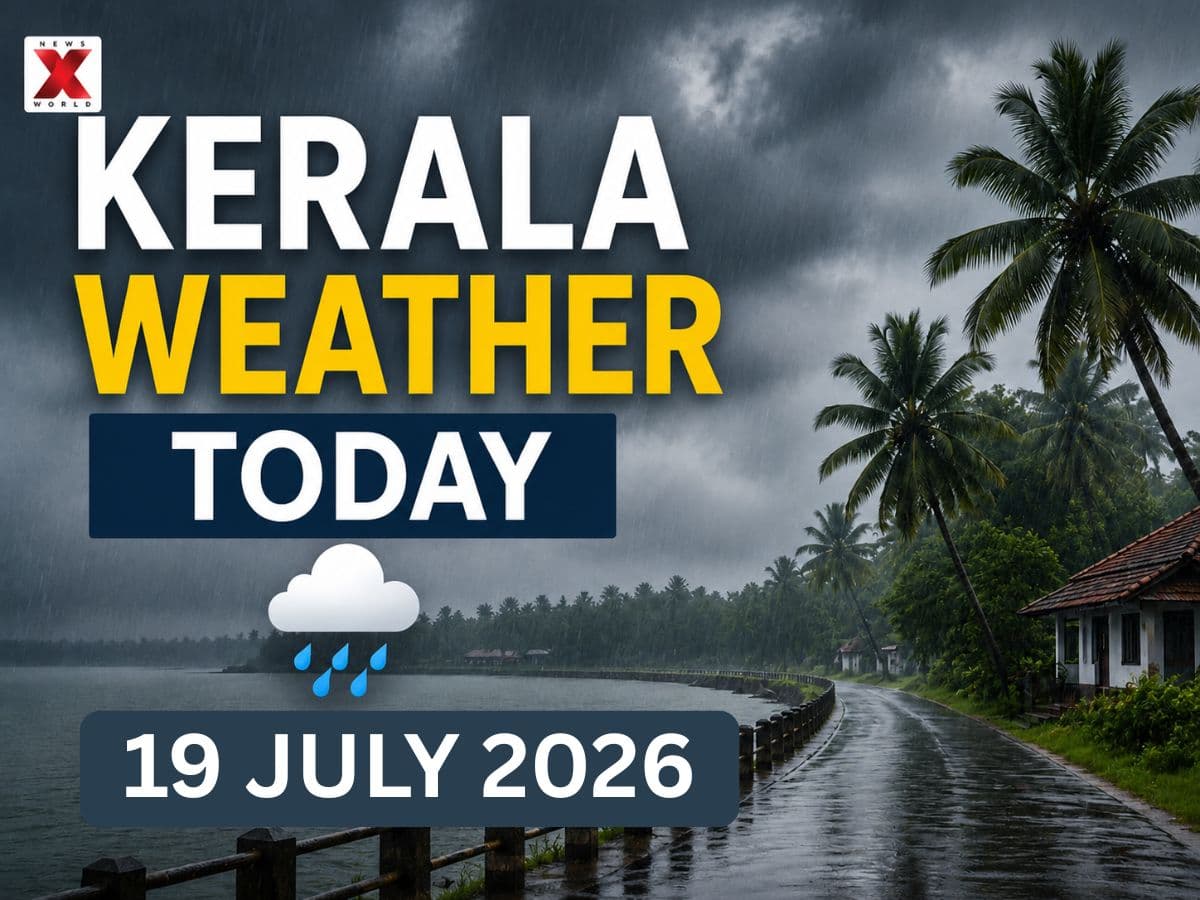 Kerala Weather Today 19 July : IMD Issues Yellow Alert For 5 Districts , Heavy Rain , Thunderstorms , Lightning Warning