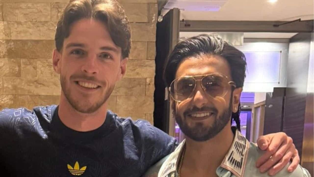 Ranveer Singh poses with Arsenal star Declan Rice amid Don 3 controversy