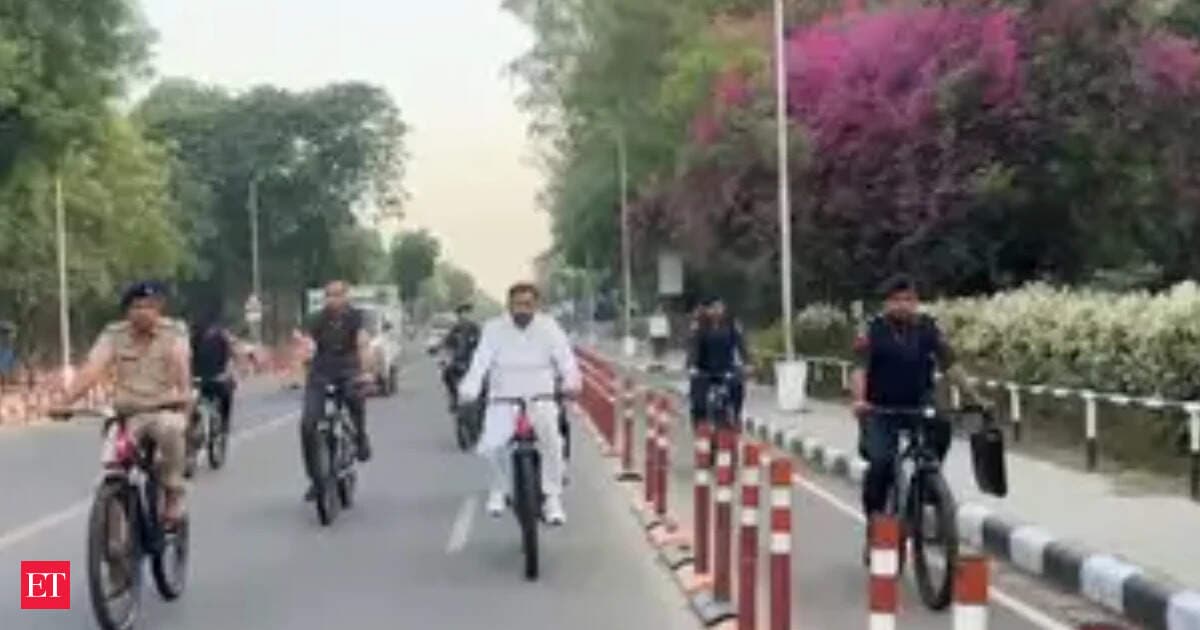 Haryana CM Nayab Saini cycles to Sukhna Lake from official residence; urges public to save fuel