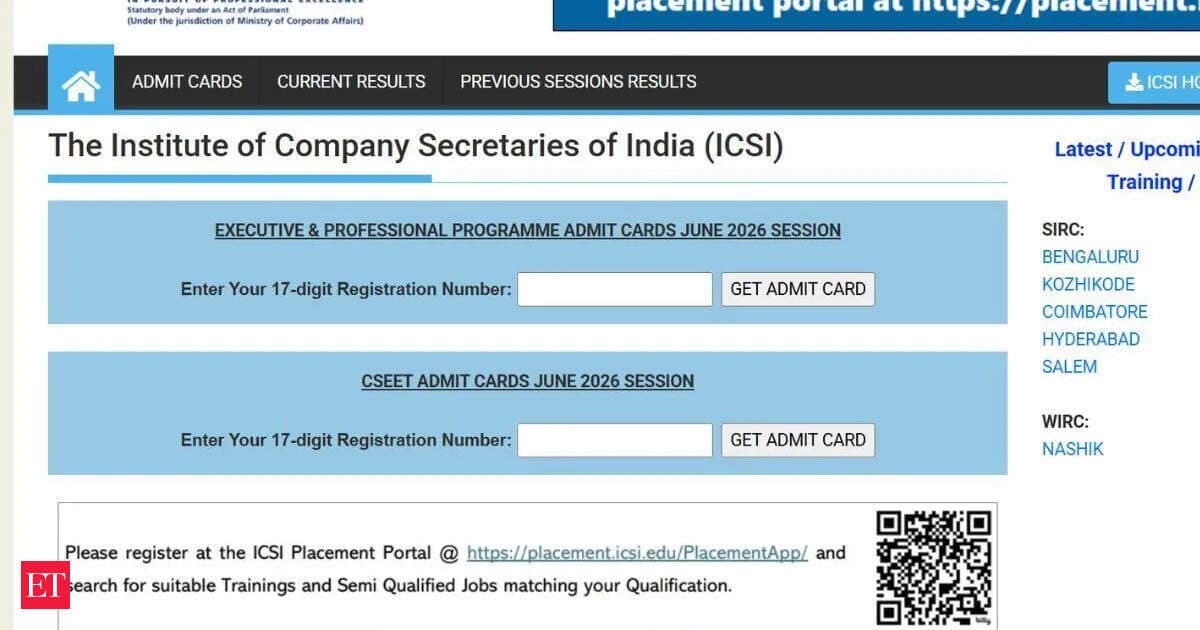 ICSI CSEET admit card out at icsi.results.shiksha: Check how to download, direct link, exam guidelines and more