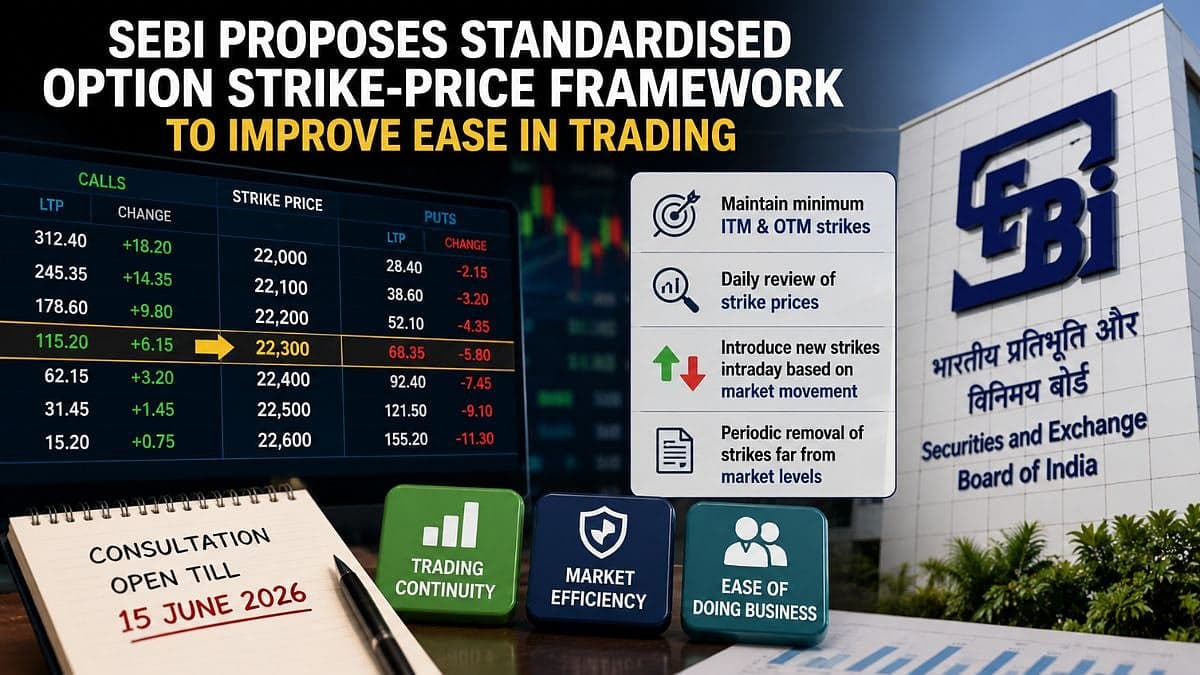 SEBI Proposes Standardised Option Strike-Price Framework To Improve Ease Of Trading