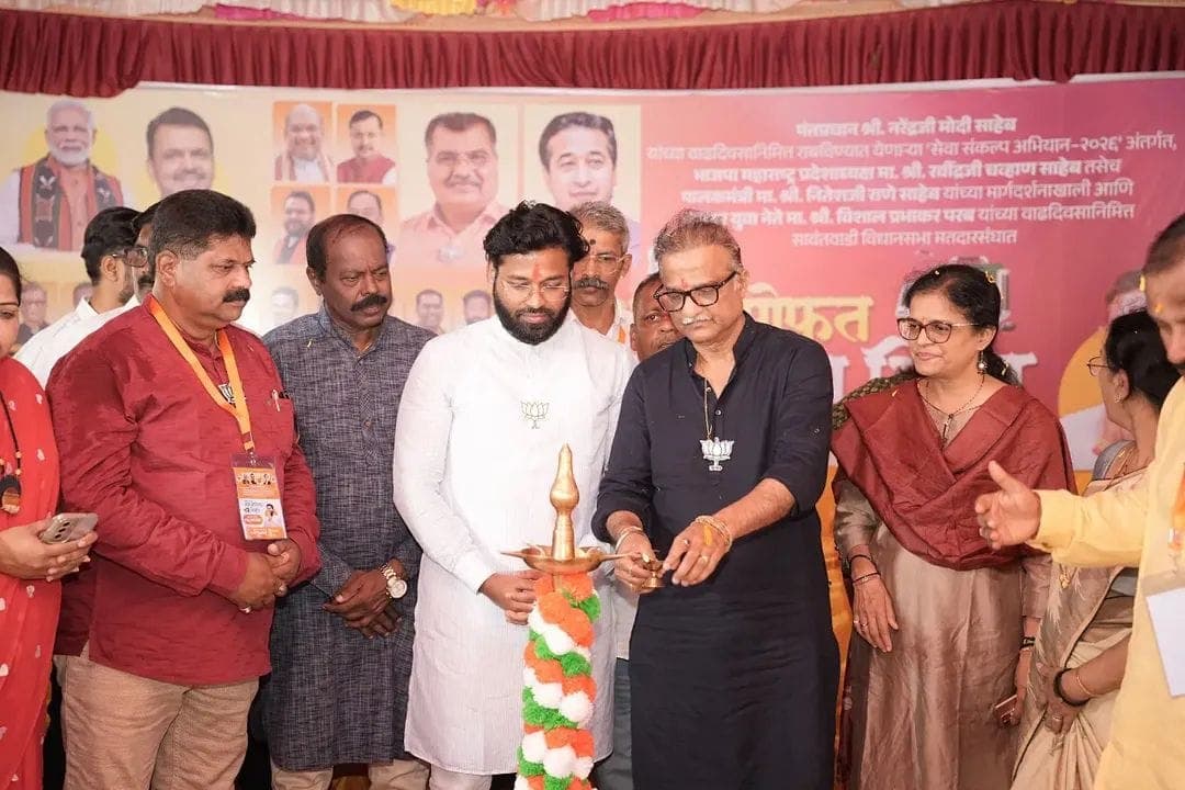MLA Pramod Jathar inaugurating mega health camp at Vengurla Sub-District Hospital