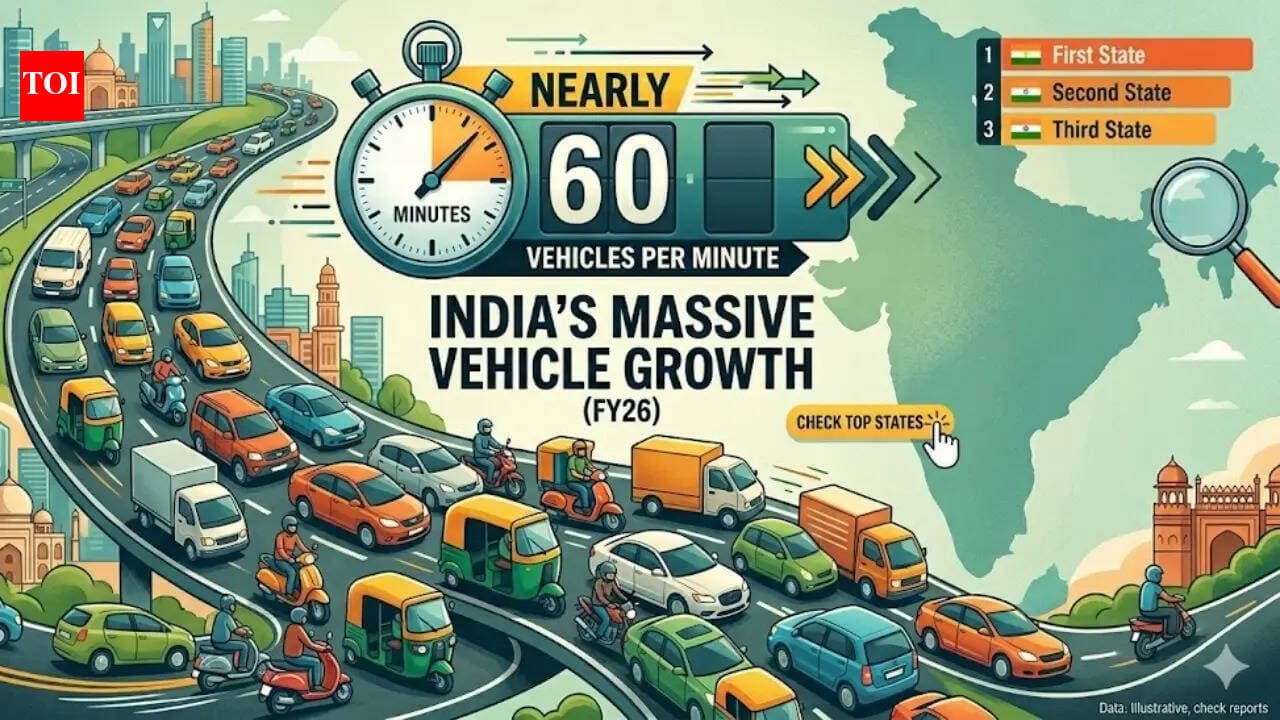 India bought nearly 60 vehicles per min’ in FY26! Check top states