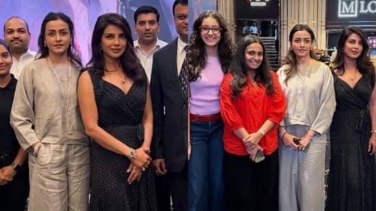 Priyanka Chopra accompanies Namrata Shirodkar , Sitara for visit to Mahesh Babu AMB Cinemas , fans love their sisterhood